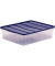Aufbewahrungsbox 100135769, außen 32x40x11cm, Kunststoff transparent/blau