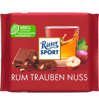 Rum Trauben Nuss Schokolade 100,0 g Rum Trauben Nuss Schokolade 100,0 g