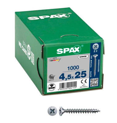 Universalschrauben Z2 Senkkopf WIROX 1081010450255 4,5 mm x 25 mm