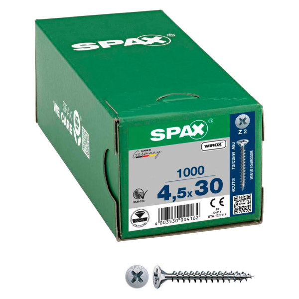 4003530004162 - Universalschrauben Z2 Senkkopf WIROX 1081010450305 45 mm x 30 mm 4003530004162 1000 Stück 4003530004162 - Universalschrauben Z2 Senkkopf WIROX 1081010450305 45 mm x 30 mm 4003530004162 1000 Stück