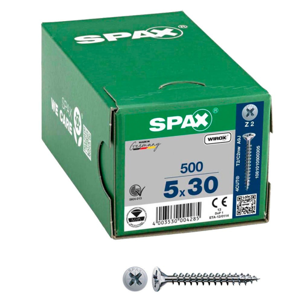 4003530004285 - Universalschrauben Z2 Senkkopf WIROX 1081010500305 5 mm x 30 mm 4003530004285 500 Stück 4003530004285 - Universalschrauben Z2 Senkkopf WIROX 1081010500305 5 mm x 30 mm 4003530004285 500 Stück