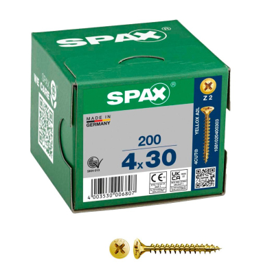 Universalschrauben Z2 Senkkopf YELLOX 1081020400303 4 mm x 30 mm