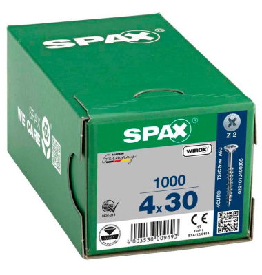 Universalschrauben Z2 Senkkopf WIROX 0291010400305 4 mm x 30 mm