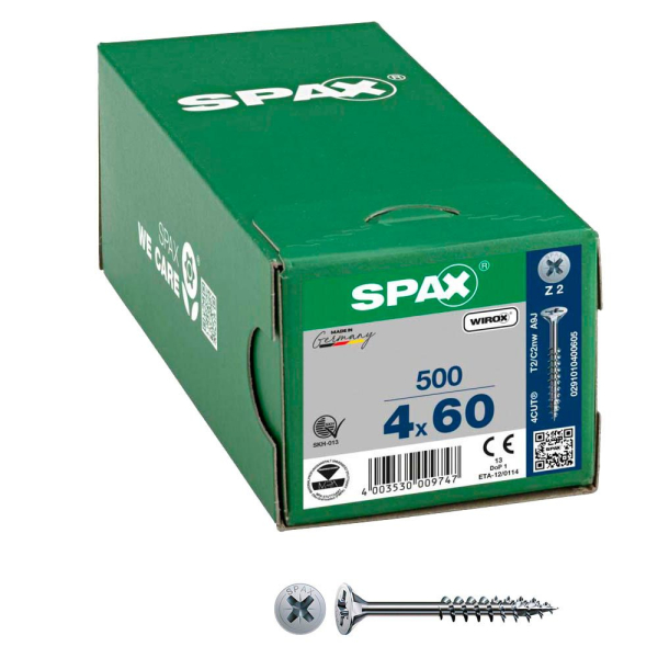 4003530009747 - Universalschrauben Z2 Senkkopf WIROX 0291010400605 4 mm x 60 mm 4003530009747 500 Stück 4003530009747 - Universalschrauben Z2 Senkkopf WIROX 0291010400605 4 mm x 60 mm 4003530009747 500 Stück