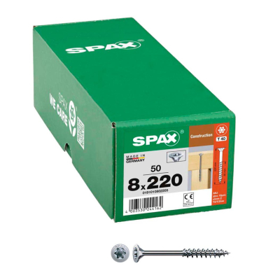 Holzbauschrauben T40 Senkkopf WIROX 0191010802205 8 mm x 220 mm