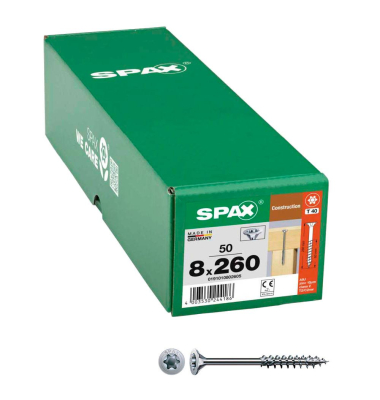 Holzbauschrauben T40 Senkkopf WIROX 0191010802605 8 mm x 260 mm
