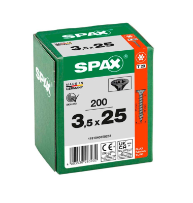 Universalschrauben T20 Senkkopf BLAX 1191040350253 3,5 mm x 25 mm