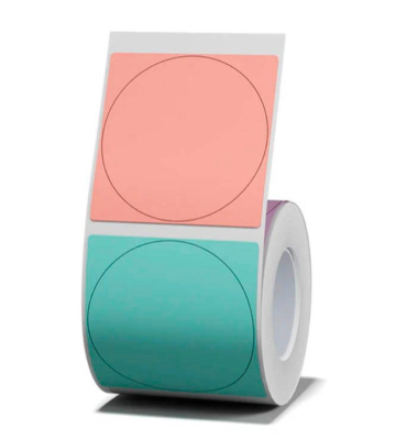 Etikettenrolle für Etikettendrucker farbig sortiert, 41 x 41 mm, 1 x 175 Etiketten