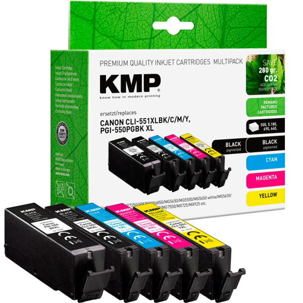 4011324001020 - 2x schwarz cyan magenta gelb Druckerpatronen kompatibel zu Canon PGI-550 XL PGBK CLI-551 XL BKCMY 5er-Set 4011324001020 KM 5 Stück 4011324001020 - 2x schwarz cyan magenta gelb Druckerpatronen kompatibel zu Canon PGI-550 XL PGBK CLI-551 XL BKCMY 5er-Set 4011324001020 KM 5 Stück