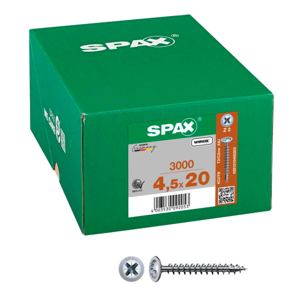 4003530092053 - Universalschrauben Z2 Rückwandkopf WIROX 0281010450202 45 mm x 20 mm 4003530092053 3000 Stück 4003530092053 - Universalschrauben Z2 Rückwandkopf WIROX 0281010450202 45 mm x 20 mm 4003530092053 3000 Stück