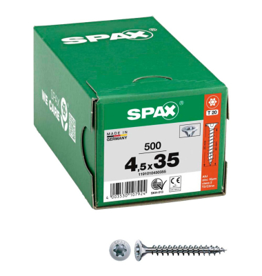 Universalschrauben T20 Senkkopf WIROX 1191010450355 4,5 mm x 35 mm