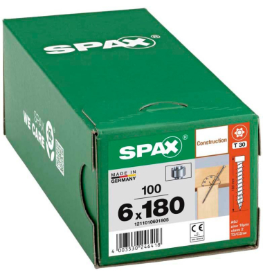 Holzbauschrauben T30 Zylinderkopf WIROX 1211010601805 6 mm x 180 mm