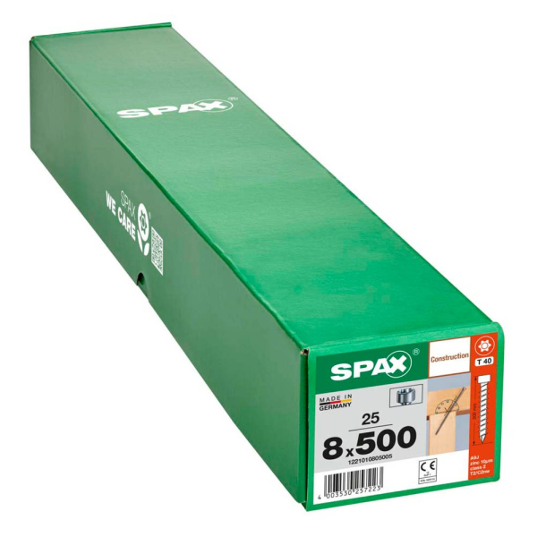 4003530257223 - Holzbauschrauben T40 Zylinderkopf WIROX 1221010805005 8 mm x 500 mm 4003530257223 25 Stück