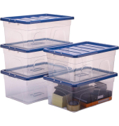 Aufbewahrungsbox 100135772, Kunststoff transparent/blau