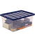Aufbewahrungsbox 100135772, Kunststoff transparent/blau
