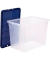 Aufbewahrungsbox 100135773, Kunststoff transparent/blau