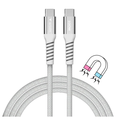 Sync & Charge Magnetkabel Ladekabel grau, Kabellänge: 1,2 m, 100 W