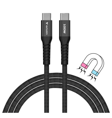Sync & Charge Magnetkabel Ladekabel schwarz, Kabellänge: 1,2 m, 100 W