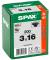 Universalschrauben T10 Senkkopf BLAX 1191040300163 3 mm x 16 mm