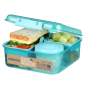 Brotdose Bento W&uuml;rfel, 02168512, farbig sortiert, ohne, 1 Set, 1,25 L
