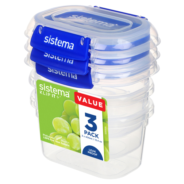 9414202885432 - Frischhaltebox KLIP IT PLUS 00881543 400ml 3St 9414202885432 3 Stück 9414202885432 - Frischhaltebox KLIP IT PLUS 00881543 400ml 3St 9414202885432 3 Stück