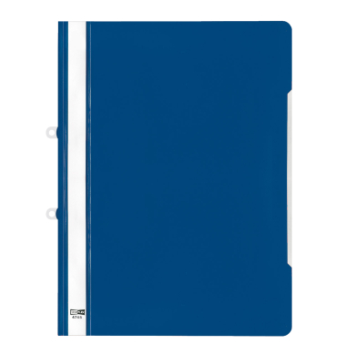 Schnellhefter VELOFORM 4745050, A4, dunkelblau, Kunststoff, 80g, Vorderdeckel transparent