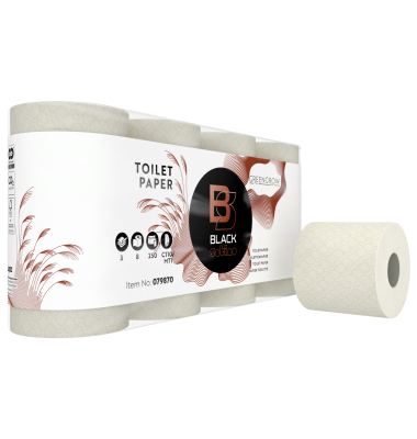 Toilettenpapier GreenGrow 079870, 3-lagig, hellbeige, 250 Blatt/Rolle,