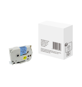 Schriftband WBBRRLT541BL, 18mm x 8m, schwarz/blau, laminiert, kompatibel zu PP-touch TZe-541