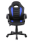 Gaming Stuhl BASIC, blau/schwarz / schwarz, mit Armlehnen, bis 100kg, ohne Kopfst&uuml;tze