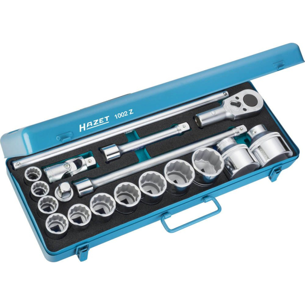 4000896001743 - Steckschlüssel Satz Vierkant hohl 20 mm (3 4) Anzahl Werkzeuge 18 ArtNr 1002Z - Hazet 4000896001743 - Steckschlüssel Satz Vierkant hohl 20 mm (3 4) Anzahl Werkzeuge 18 ArtNr 1002Z - Hazet