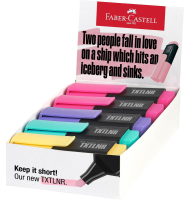 Textmarker TXTLNR Mini Pastell B, 154212, Pack, farbig sortiert, 1-5mm Keilspitze