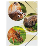 Eckspannmappe 21722-15, A4 waldtiere Polypropylen (PP)