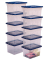 Aufbewahrungsbox 100135771, Kunststoff transparent/blau