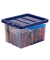 Aufbewahrungsbox 100135771, Kunststoff transparent/blau