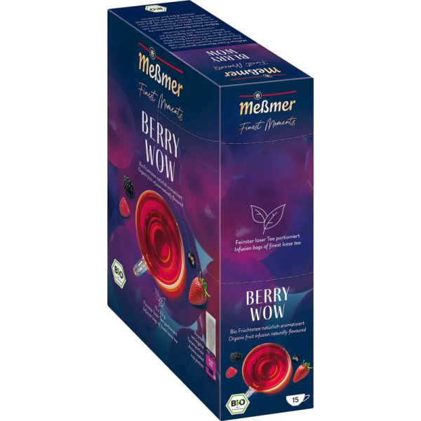 4002221043725 - Messmer Finest Berry Wow Früchtetee Teebeutel 15 Stück