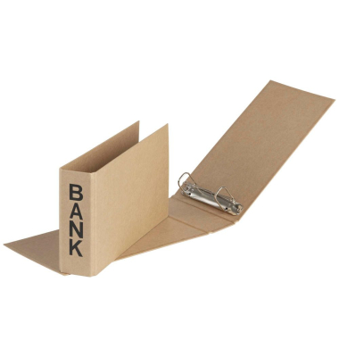 Bankordner 40801-11, A6 quer Karton braun
