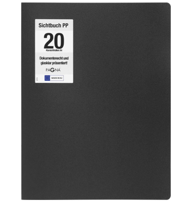 Sichtbuch 21009-01, schwarz, A4, Polypropylen(PP)