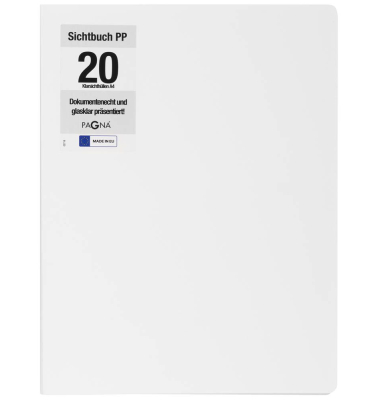 Sichtbuch 21009-02, weiß, A4, Polypropylen(PP)
