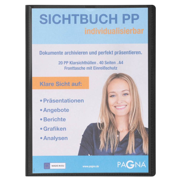 4009212065223 - Office Sichtbuch DIN A4 20 Hüllen schwarz 4009212065223 Pagna