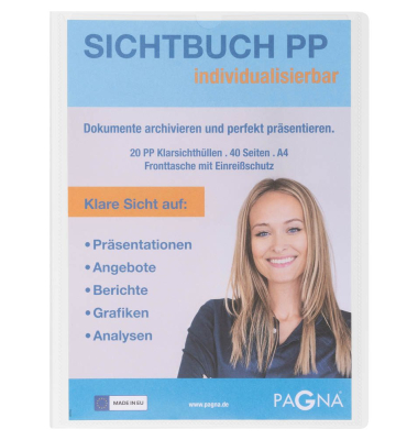 Sichtbuch 21011-02, weiß, A4, Polypropylen(PP)