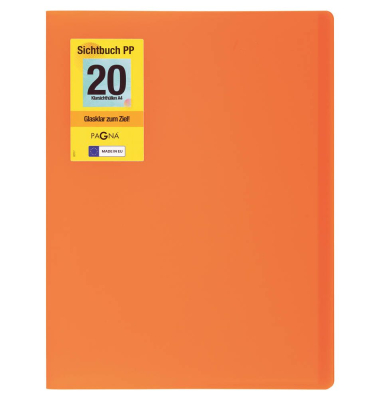 Sichtbuch 21012-09, orange, A4, Polypropylen(PP)