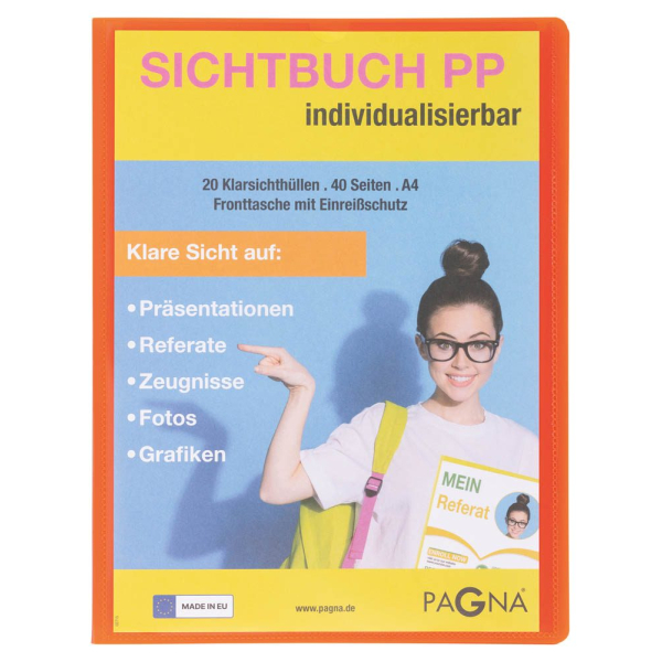 4009212065445 - School Sichtbuch DIN A4 20 Hüllen orange 4009212065445 Pagna 4009212065445 - School Sichtbuch DIN A4 20 Hüllen orange 4009212065445 Pagna
