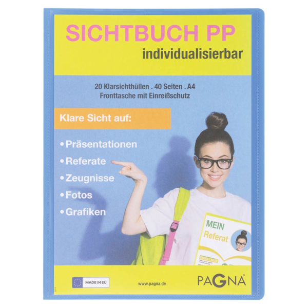 4009212065483 - School Sichtbuch DIN A4 20 Hüllen hellblau 4009212065483 Pagna 4009212065483 - School Sichtbuch DIN A4 20 Hüllen hellblau 4009212065483 Pagna