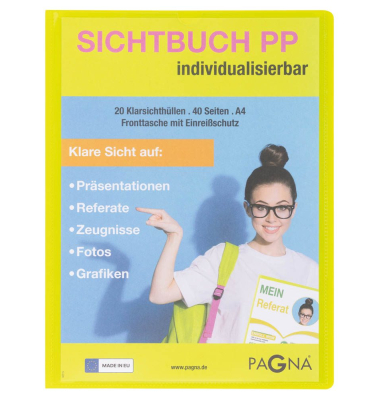 Sichtbuch 21013-17, lindgrün, A4, Polypropylen(PP)
