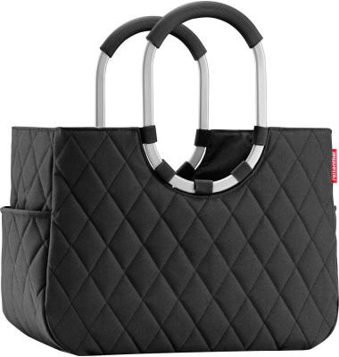 Einkaufskorb loopshopper L Kunstfaser rhombus black