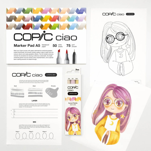 4013695268224 - Ciao Sunset Palette Starter Layoutmarker-Set farbsortiert 10 + 60 mm 1 Set 4013695268224 Copic 4013695268224 - Ciao Sunset Palette Starter Layoutmarker-Set farbsortiert 10 + 60 mm 1 Set 4013695268224 Copic