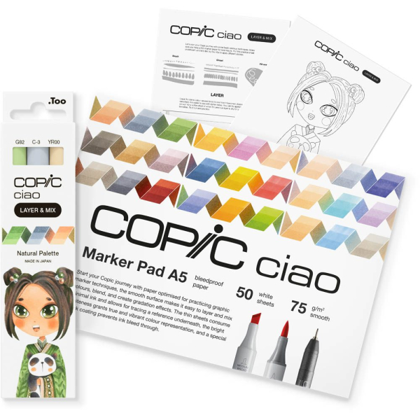 4013695268231 - Ciao Natural Palette Starter Layoutmarker-Set farbsortiert 10 + 60 mm 1 Set 4013695268231 Copic 4013695268231 - Ciao Natural Palette Starter Layoutmarker-Set farbsortiert 10 + 60 mm 1 Set 4013695268231 Copic