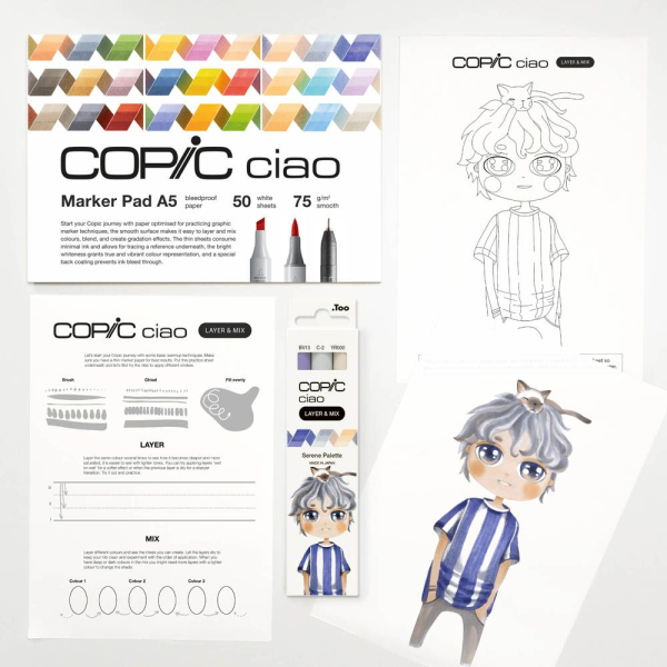 4013695268248 - Ciao Serene Palette Starter Layoutmarker-Set farbsortiert 10 + 60 mm 1 Set 4013695268248 Copic 4013695268248 - Ciao Serene Palette Starter Layoutmarker-Set farbsortiert 10 + 60 mm 1 Set 4013695268248 Copic