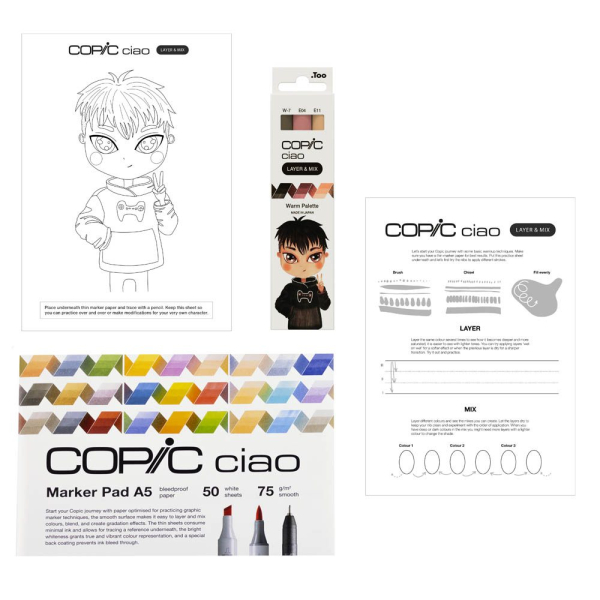 4013695268255 - Ciao Warm Palette Starter Layoutmarker-Set farbsortiert 10 + 60 mm 1 Set 4013695268255 Copic 4013695268255 - Ciao Warm Palette Starter Layoutmarker-Set farbsortiert 10 + 60 mm 1 Set 4013695268255 Copic