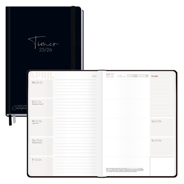 4029357097743 - Buchkalender Campus August 2025 - September 2026 schwarz 4029357097743 - Buchkalender Campus August 2025 - September 2026 schwarz